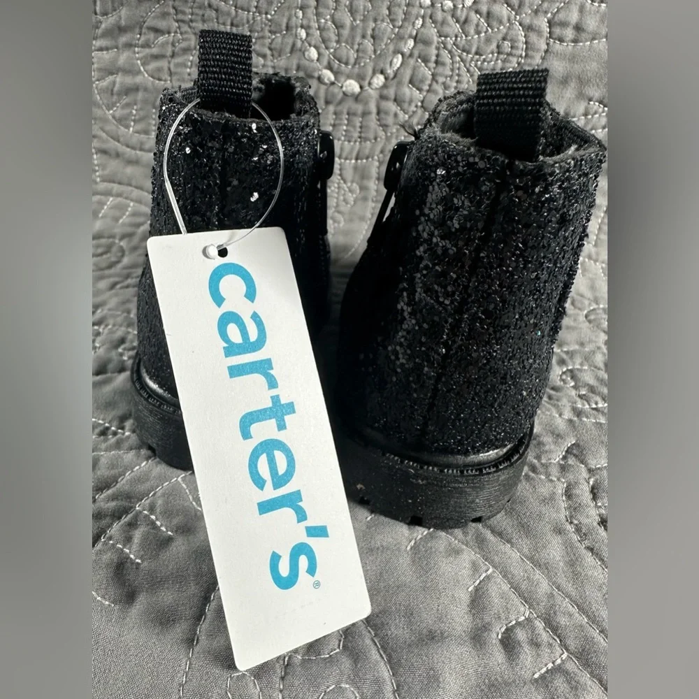 Carter’s Toddler Girls Black Bessy Flat Heel Booties NWT/Box Various Sizes